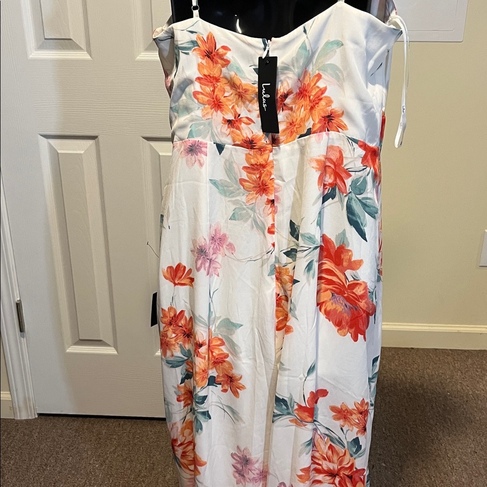 Lulu's Vibrant Floral Dress with Spaghetti Straps - Picture 5 of 8